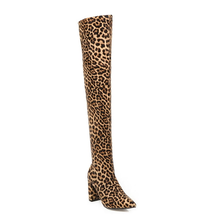 Ladies leopard print boots uk cheap