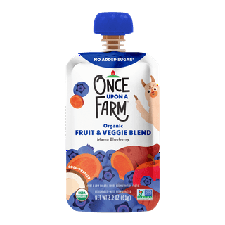 Once Upon a Farm Organic Smart Blend, Pear-y Blueberry and Spinach and ...
