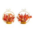 thumbnail image 1 of Chinese Basket,Chinese Flower Basket New Year Indoor Decoration,Artificial Holiday Decor Ornament Fall Harvest,Home Living Room Decoration Festival Wedding,Outdoor Party Desk Kitchen Tabletop BLESIY Cesta China, 1 of 8