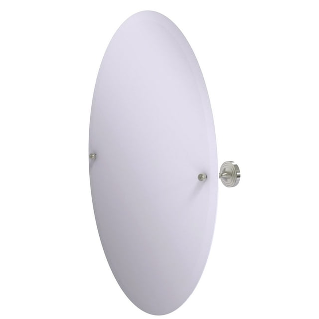 Miroir Inclinable Ovale Sans Cadre avec Bord Biseauté de la Collection Sag Harbor - SG-91-SN