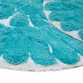 thumbnail image 3 of Chesapeake Merchandising, Inc Chesapeake Bursting Flower  2 pc. Round Bath Rug Set (24" & 30") Bursting Flower White / Aqua, 3 of 6