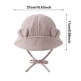 thumbnail image 4 of PureCasa Baby Summer Sun Hat for 0-3 Years Infant Boys Girls Comfortable Breathable Outdoor Hat Toddler Cotton Bucket Hats with Straps, 4 of 7