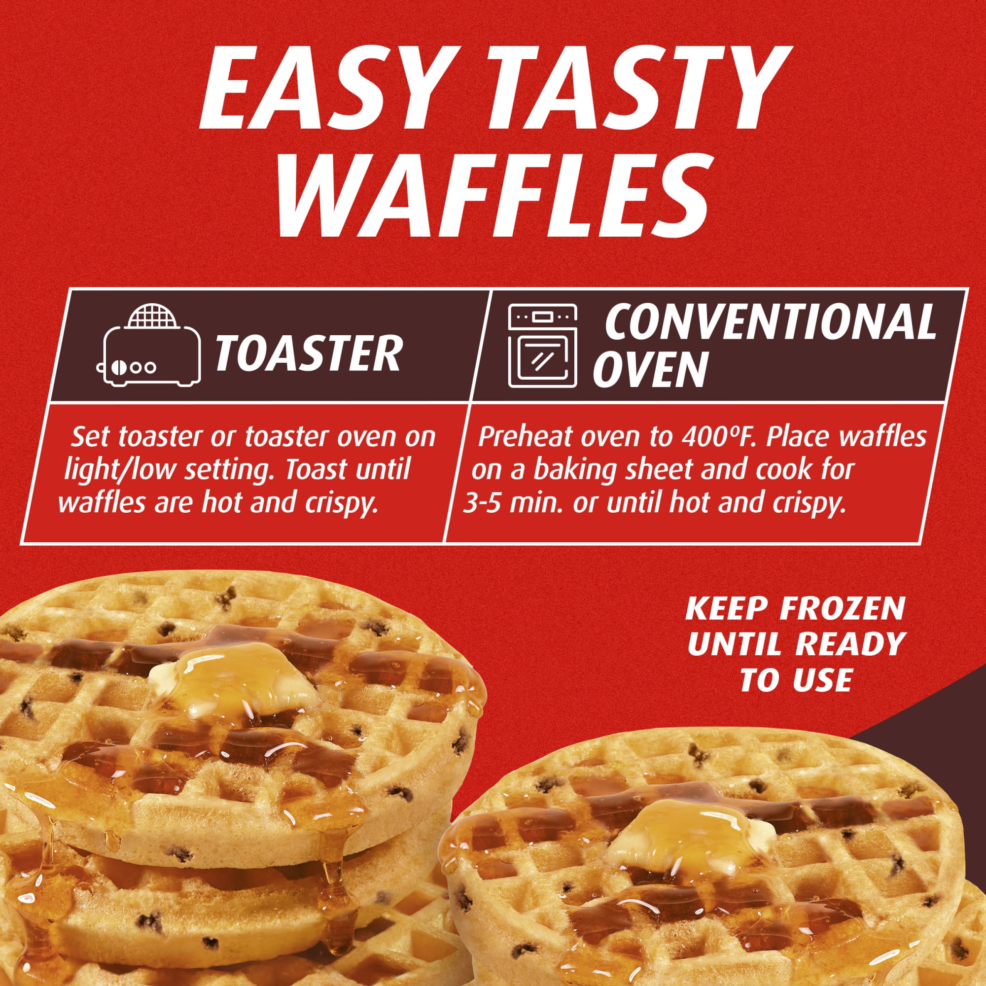 Premier Protein Frozen Chocolate Chip Protein Waffles, 9.87 oz Box, 8 Count