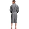 thumbnail image 2 of Men's Soft Plush Fleece Classic or Hooded Robe with Front Pockets, 2 of 7