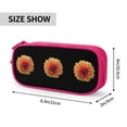 thumbnail image 4 of Vsdgher Orange Dalia Print Large Capacity Pencil Case Pouch with Zipper, Portable Aesthetic Big Capacity Pencil Cases Pen Office Travel Stationery Bag, 4 of 8