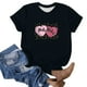 thumbnail image 4 of Fiudx Ropa de Mujer Camiseta Casual de Manga Corta con Cuello Redondo y Estampado de Letras para Mujer, 4 of 4