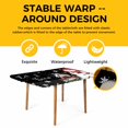 thumbnail image 4 of Black Snowman Christmas Table Cloths for 6 Foot Rectangle Tables, Xmas Snowflake Birds Berry Winter Patio Waterproof Elastic Fitted Tablecloths, Washable Rectangular Table Cover for Camping, 4 of 8