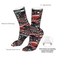 thumbnail image 4 of Salouo Red And Blue Cars Pattern Fun Novelty Crew Socks,Casual Athletic Socks Neutral Socks, 4 of 7