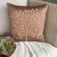 thumbnail image 4 of Pillow Case Covers, Dark Peach Pillows Cover, Beaded Tree Pillowcases, 14x14 inch (35x35 cm) Pillow Cover, Square Silk Throw Pillows Cover, Floral Contemporary Pillow - My Wish Tree, 4 of 11