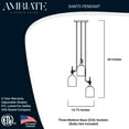thumbnail image 2 of Sunshine Lighting B3167041 Ambiate Santo Pendant Light Fixture E26 Base - 40W - Black & Gold, 2 of 6