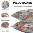 thumbnail image 5 of Boho Floral Throw Pillow Covers 24x24 Inch Set of 2, Spring Vintage Abstract Art Flowers Waterproof Outdoor Pillow Covers, Decorative Cushion Pillowcases for Couch, Sofa, Bed, Garden, Patio, 5 of 9