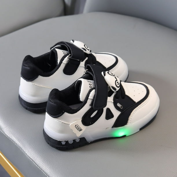 Toddler Girls Shoes Girl Shoes Size 13 LED Light Up Shoes for Girls Toddler Walking Shoes Girls Kids Children Baby Casual Shoes Female Shoes Black 26