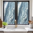 thumbnail image 3 of Marble Texture Window Privacy Film Abstract Light Blue White Gradient Art Decorative Glass Window Film UV Blocking Static Cling Non-Adhesive Sticker Covering for Home Door 17.7 x 39.3 inches, 3 of 8