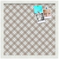 thumbnail image 2 of PinPix 18x18 Custom Cork Bulletin Board Argyle Beige Poster Board Has a Fabric Style Canvas Finish, Framed in Argyle Beige, by ArtToFrames (PinPix-637), 2 of 6