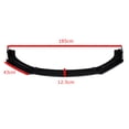 thumbnail image 3 of Universal Front Lip Splitter Body Kit Front Spoiler Lip Air Dam Chin Front Bumper Lip Lower Protector Gloss Black, 3 of 9