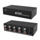 thumbnail image 2 of Audio Splitter 1 in 4 Out RCA L/R Aux Stereo Audio Splitter 1X4 Audio Distributor for PC DVD Speaker Splitte, 2 of 5