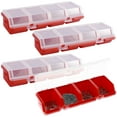 thumbnail image 2 of 4 Pcs Parts Storage Box Plastic Screw Organizer 4 Compartment Small Tool Container Bin Lid Lock Divided Hardware (a ), 2 of 9