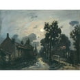 thumbnail image 3 of Johan Barthold Jongkind 14x12 Black Modern Framed Museum Art Print Titled - A Street in Delft, Evening (1868), 3 of 5