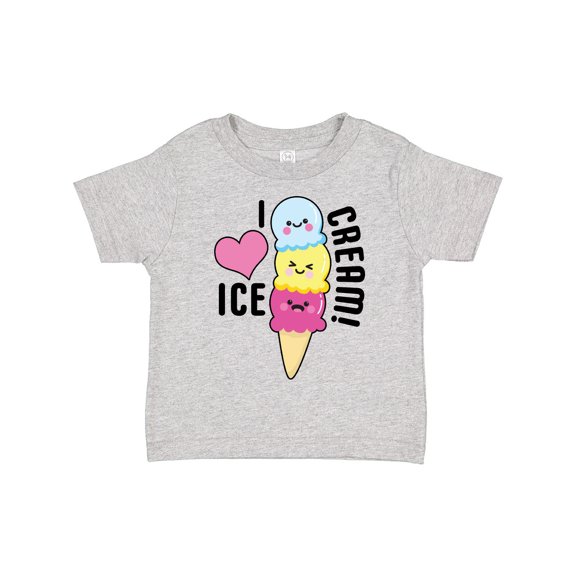 Inktastic I Love Ice Cream with Cute Ice Cream Cone Boys or Girls Toddler T-Shirt