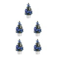 thumbnail image 3 of Injueey 20 cm Árbol de Navidad Escritorio artificial Decoración de Navidad Atmósfera Festival Artesanía Hotel Centro comercial decorado azul real 5Conjunto, 3 of 6