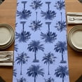 thumbnail image 5 of Table Runners 90 Inches Long Dress Scarves, Palm Trees Farmhouse Coffee/Dining/Kitchen Table Runner for Living Room, Summer Vintage Tropical Trees Botanical Blue 13x90 Inch, 5 of 9