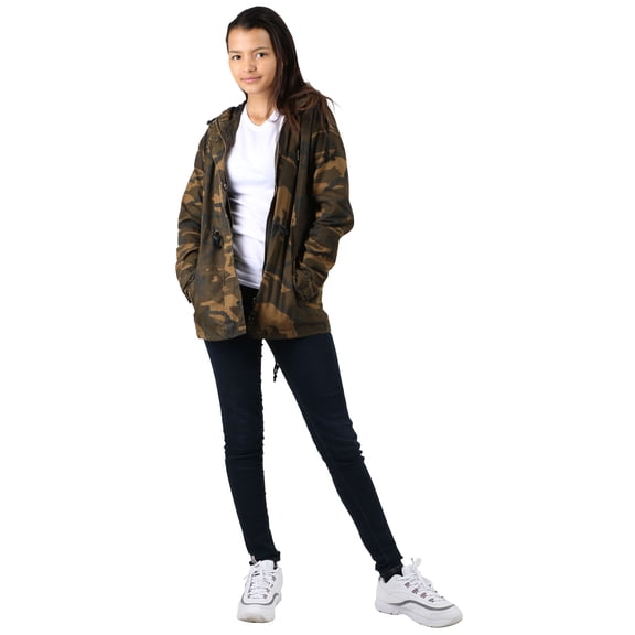 Hat and Beyond Women's Casual Hooded Satin Lined Anorak Jacket