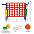 thumbnail image 6 of Topbuy 4-to-Score Giant Game Set for Kids Educational Toys with Ring Game and Basketball Hoop Indoor Outdoor Blue, 6 of 7