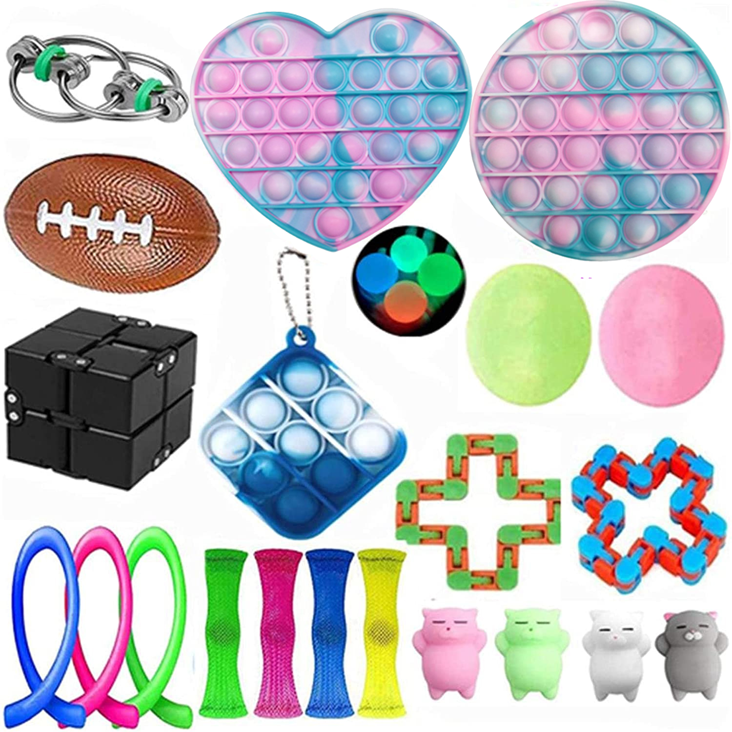 Fuleadture 21pcs Fidget Toys Boys Toys Age 68 Treasure Box Toys for Classroom Autism Sensory