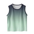thumbnail image 2 of Spazoro Little and Big Girls Tank Tops Undershirts, Sleeveless Gradient Color Breathable Summer Camisole for Kids Girls Boys Green Size 4 T, 2 of 6