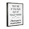 thumbnail image 4 of Stupell Industries No Toilet Paper Humorous Bathroom Fancy Lettering Graphic Art Luster Gray Floating Framed Canvas Print Wall Art, Design by Lettered and Lined, 4 of 5