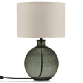 thumbnail image 1 of Bouclair Green Glass Table Lamp 13 X 20.5 in (33 X 52.3 cm), 1 of 6