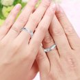 thumbnail image 5 of ZTTD Fashion Silver Plated Zircon Promise Rings For Couples Friend Cute Love Jewelry Gift for Him Her Women Men Boyfriend Girlfriend Size Adjustable, 5 of 9