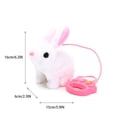 thumbnail image 3 of XIAHAO Bunny Interactive Electronic Rabbit Toy Remote Control Leash Animated Pet Repeat What You Said Singing Gifts for Toddlers, Blue, 6'', 3 of 5