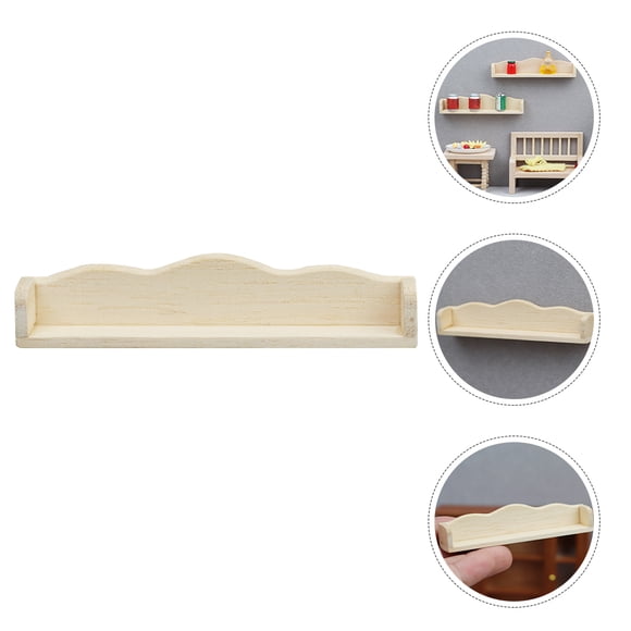 jojofuny 1ensemble Petite Étagère Murale en Forme de Maison Miniature pour Mini Meubles pour Maison de Poupée et Rangement