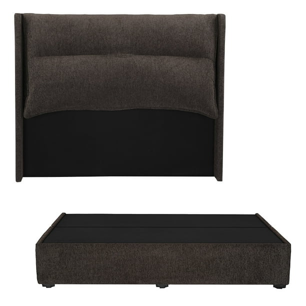Recámara King Size Becca Chocolate con Cabecera + Box Base Cama