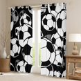 thumbnail image 2 of Homewish Cartoon Football Boys Curtains Pack of 2 (42x84 Each), Modern Soccer Lover Curtains Blackout, Ball Sports Theme Bedroom Curtains, Curtains and Drapes Bedroom Decor, 2 of 6