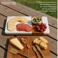 thumbnail image 4 of Marble and Wood Charcuterie Board with Gold Cheese Knives – Elegant Cheese Board Gift Set, Serving Platter for Cheese, Meats & Appetizers, Wedding Registry & Housewarming Kitchen Gift, 4 of 7