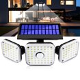 thumbnail image 1 of Solar Lights Outdoor W/ Motion Sensor & 3 Adjustable Heads, IP65 Waterproof, Solar Flood Light Solar Spotlight for Outdoor Yard Garden Illumination Security, 1 of 10
