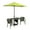 Coffee/all-weather wicker, variant on TERRACE MATES ADENA All-Weather Wicker Coffee Color Table Set w/ 7.5'-Wide OFF-THE-WALL BRELLA - Yellow Olefin Canopy