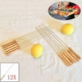 thumbnail image 6 of BBQ Barbecue Clip set Skewers 30cm Stainless steel + wood Needle Utensil rust resistant Pins BBQ Accessories Outdoor, 6 of 7
