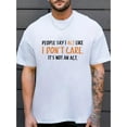 thumbnail image 1 of Camiseta deportiva de verano para hombre, de manga corta, transpirable, informal, de secado rápido, con estampado "I DON'T CARE" y para entrenamiento y ocio., 1 of 5