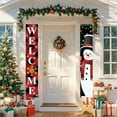thumbnail image 4 of Merry Door Banner Porch Sign Welcome Banner Suitable For Family Festivals Winter Santa Background Hanging Courtya, 4 of 5