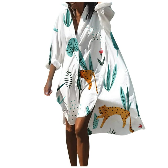 2025 Maillot de Bain pour Femmes Blouse de Plage Décontractée Robe Col en V Bikini Tenue de Plage Maillot de Bain Robes d'Été Décontractées pour Femmes