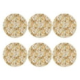thumbnail image 2 of Gaeub Retro 70s 60s Flower Print 6 Pcs Leather Coasters for Drinks ,Drink Coasters Sets,Drink Table Cup Coasters for Living Room Kitchen Coffee Decor,Round Shape, 2 of 7