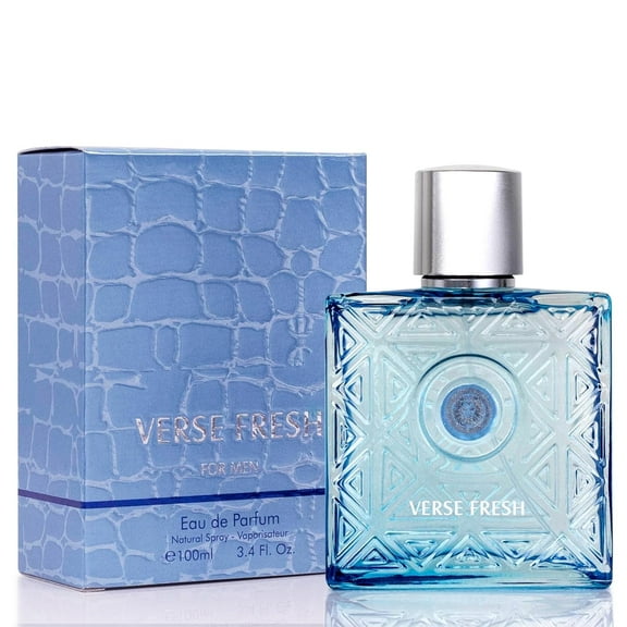 NovoGlow Verse Fresh for Men - 3.4 Fl Oz Eau De Parfum Spray for Men - Long Lasting Citrusy Floral & Woodsy Fragrance Smell Fresh All Day Long Gift for Men for All Occasions