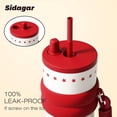 thumbnail image 6 of Sidagar 24 oz Cute Cherry Ceramic Lined  Stainless Steel Leakproof Travel Mugs with Straw Lid, 6 of 9
