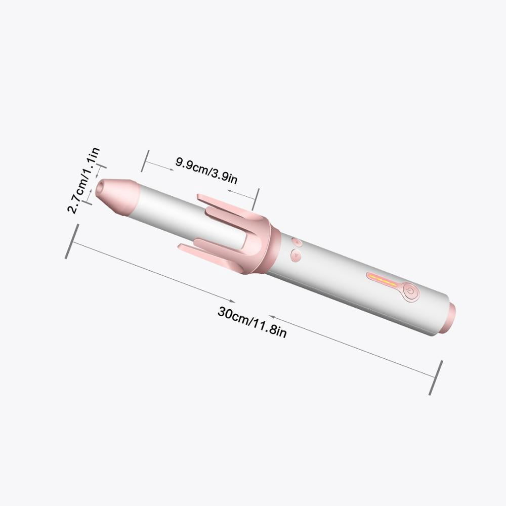 Professional Automatic Rotating Curling Iron, 1 Inch Ceramic Hair Curler for Effortless Beach Waves, Anti-Scald Automatic Styling Wand with 4 Precise Heat Settings, Black & Rose Gold