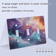 thumbnail image 4 of Dailycode Light Switch Plate Covers 2 Gang Wall Plate Plastics Outlet Covers for Kitchen Home Office Decor Vibrant Colors Swirling Clouds, 4 of 8