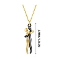 thumbnail image 3 of Dengmore Necklace Golden Atmospheric Character Necklace Personality Creative Couple Two-color Necklace Ladies Collarbone Chain, 3 of 5
