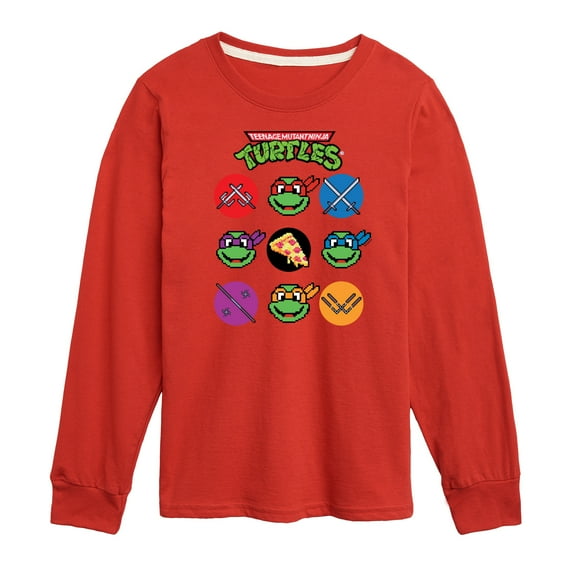 Teenage Muntant Ninja Turtles - Turtles Grid - Toddler And Youth Long Sleeve Graphic T-Shirt